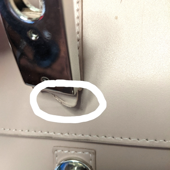 Furla Vintage Top Handle Purse Mauve Light Pink - Picture 9 of 14